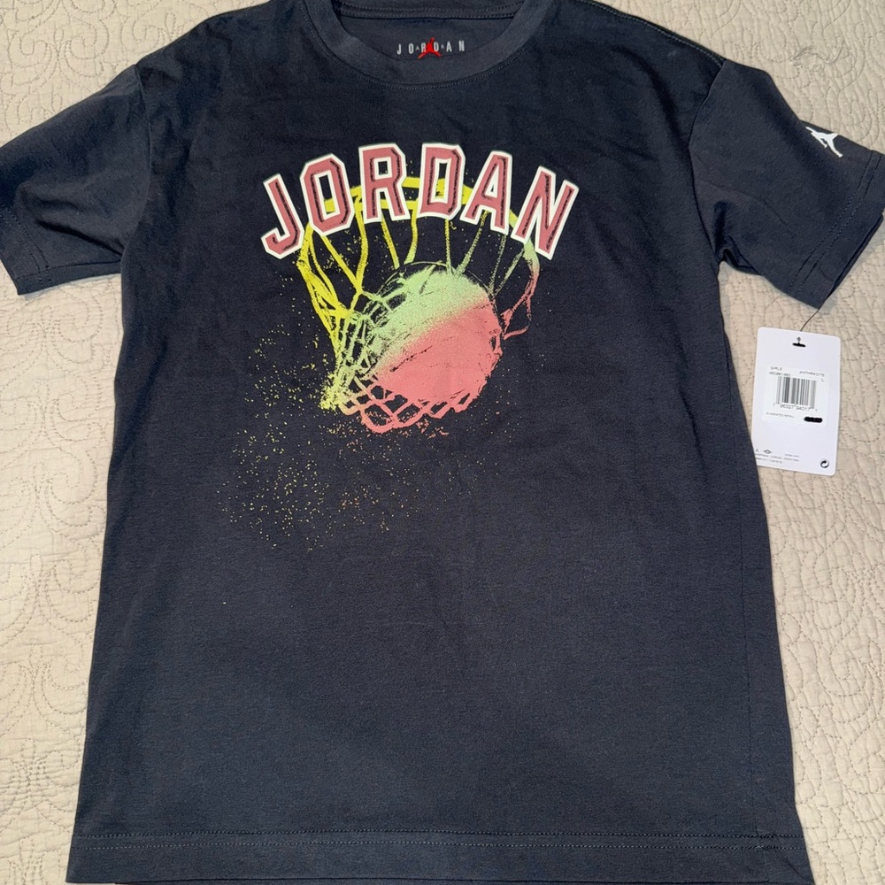 Jordan Black‎ T-Shirt with Red Logo